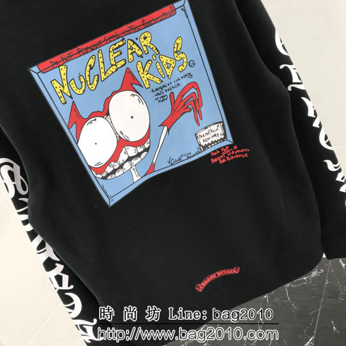 Chrome hearts 克羅心 18ss秋冬新款 梵文印花圖案 加絨加厚拉鏈衛衣 情侶款 ydi1435